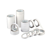 得力( deli )30406棉纸双面胶带18mm*10y*80um(白)(1卷/袋)