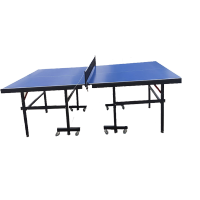 红双喜（DHS)乒乓球台可折叠移动式专业比赛球桌T1223重量145KG（附高档网架、兵拍、球）高级单折移动球台