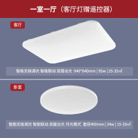 小米yeelight智能led吸顶灯卧室客厅灯米家灯具现代简约小爱同学 [1室1厅]客厅灯+初心卧室400