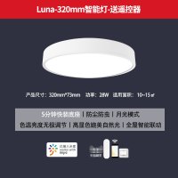 Yeelight智能LED吸顶灯 卧室玄关阳台客厅灯简约现代房间北欧灯具 快装底座智能吸顶灯（320mm）