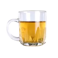 企业专享 创透明玻璃把杯两件套 起订量48