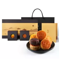 YOTIME中秋礼品蛋黄莲蓉豆沙五仁港式流心多口味装广式月饼礼盒450g支持企业团购月饼