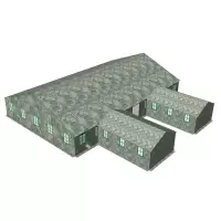 兵行者大型加厚保暖户外帐篷施工救灾野营 18×12m加厚棉帐篷