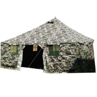 兵行者81型班用帐篷 8-12人数码救灾施工工程帆布帐篷23平米 林地数码