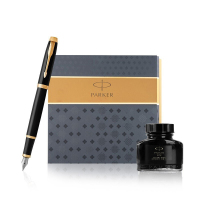 IM丽雅黑金夹墨水笔+墨水礼盒