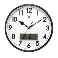 北极星 POLARIS 2789 14英寸 静音简约液显石英钟 黑