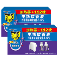 雷达 RAID RAID电热蚊香液 薰衣草香型 无线加热器*2+224晚 驱蚊液 电蚊香