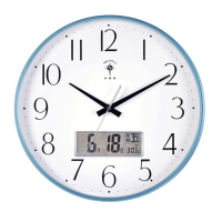 北极星 POLARIS 6816 15英寸 静音简约日历时钟 蓝色