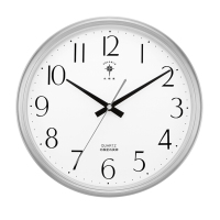 北极星 POLARIS 6817 12英寸 静音简约欧式挂表 铂银