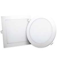 STKled超薄筒灯方形面板灯格栅6寸12w开孔圆形-正白6000k 9W (开孔130-140mm适用)