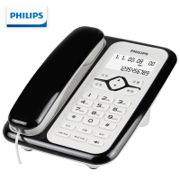 飞利浦(PHILIPS)电话机座机 固定电话 办公家用 免电池 插线即用 CORD020黑色
