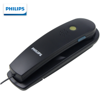 飞利浦(PHILIPS)电话机座机 固定电话 办公家用 壁挂机 桌壁两用 免电池 一键拨号TD2801黑色