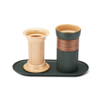 哲品 萃取·融单人陶瓷茶杯套装 颜色随机