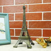 墨斗鱼 家居办公桌面装饰品摆件 埃菲尔铁塔铜色32cm