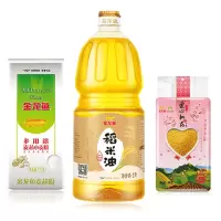 臻选实惠金龙鱼粮油三件组1（金龙鱼3000PPM谷维多稻米油2L+ 金龙鱼多用途麦芯粉1KG+ 金龙鱼爱心桃花小米400