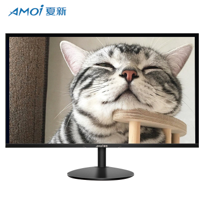 夏新AMOI 21.5英寸直面黑色高清电竞75Hz游戏显示器办公家用电脑显示屏 监控液晶显示器