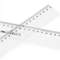得力(deli) 6240 40cm 透明直尺有机直尺塑料尺(BY)