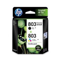 HP惠普打印旗舰店官方原装803黑色墨盒彩色墨水盒deskjet213 803E黑色经济装1个+803彩色1个