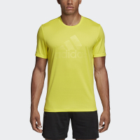 阿迪达斯 男子 短袖T恤 黄色 CW7085