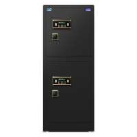 虎牌睿智黑1.5米双门密码开启入墙全钢保管柜