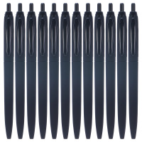 金万年(KNOW) 0.5mm磨砂笔杆按动圆珠笔G-3023B-黑色 10盒装
