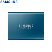 三星(SAMSUNG) 1TB Type-c 移动硬盘 固态(PSSD)T5 珊瑚蓝 传输速度540MB/s 安全便携