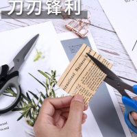 得力6018剪刀 蓝 剪刀家用裁缝剪厨房剪办公小剪刀不锈钢大剪子HB