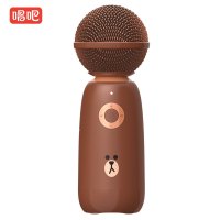 唱吧精灵麦克风Q3 LINE FRIENDS 布朗熊 定制版 蓝牙麦克风 话筒音响K歌麦克风 唱放一体