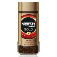 瑞士进口 雀巢(Nestle) 金牌 黑咖啡粉 至醇浓郁 速溶 咖啡豆微研磨12×100g