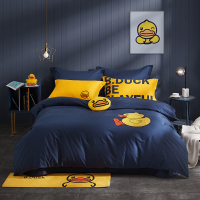 LOVO乐蜗家纺B.DUCK小黄鸭全棉纯棉卡通被套床单三/四件套1.2/1.5/1.8米床