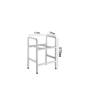 聚源 浴室安全扶手老人残疾人厕所白6750马桶椅防滑拉手不锈钢无障碍坐便器马桶架