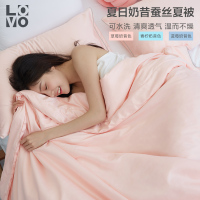LOVO乐蜗家纺蚕丝被子被芯夏凉被空调被蚕丝夏被春秋被单双人被子被芯