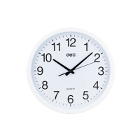 得力（deli）9005 12英寸 现代简约 时尚静音挂钟（单位：台）白色