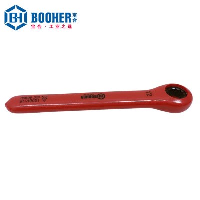 Booher宝合工具VDE浸塑型绝缘梅花棘轮扳手绝缘工具扳手