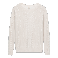 鄂尔多斯ERDOS 秋冬纯羊绒圆领绞花基础舒适羊绒衫女士针织衫/毛衣