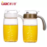 WQLQ紫丁香玻璃防漏油壶套装820ml(白色+棕色)JA820(2个装)