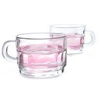 WQLQ紫丁香耐热加厚玻璃杯透明功夫茶杯 清心杯*6（BB291）