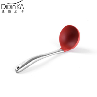 Didinika 迪迪尼卡硅胶汤勺不粘锅304不锈钢把手耐高温食品级硅胶勺