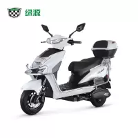 绿源(LUYUAN)电动车60V成人男女电瓶车MMT双人踏板外卖60V长跑电动摩托车 尾箱 雪山白