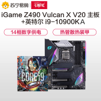 七彩虹iGame Z490 Vulcan X V20主板+英特尔i9-10900KA