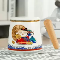 优吉招财猫花杯