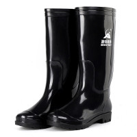 澳特踏雨 高筒雨靴男士805黑高帮 39cm高 劳保防水雨鞋