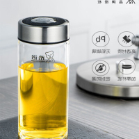 希诺玻璃杯单层加厚水晶杯时尚创意便携透明水杯泡茶杯子 XN-6017 490ml （QH）