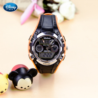 迪士尼儿童手表男孩男童初中学生小学生高中生青少年男生50米防水双指针运动多功能夜光闹钟电子表