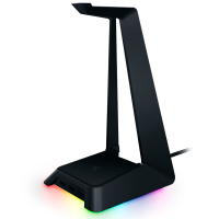 雷蛇（Razer）幻彩基座 黑色 RGB灯光 USB HUB底座 头戴式 耳机架