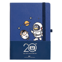 齐心 QQ 20周年纪念版皮面本 A5 114张学生笔记本加厚办公用品本子QFC3006