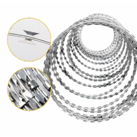 维信达(WAsinda)Wasinda-FHCW01 刀片刺网 防护围墙 高锌款双螺旋10米卷 圈径50CM