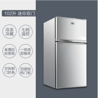 iTeaQ康佳(KONKA)102升 双门小冰箱 迷你小型 冷冻冷藏 家用两门 寝室用电冰箱冰箱 BCD-102S