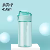 明霞创意简约便携吸管水杯450ml