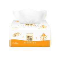 清风软抽原木纯品无香抽纸200抽纸巾 3包/提
